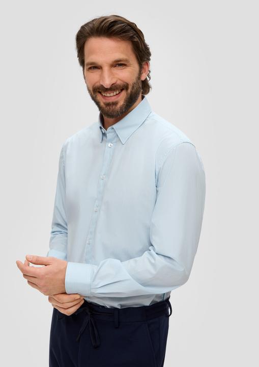 Produktbild s.Oliver Hemd Gestreiftes, elastisches Hemd aus Baumwollmix (38)