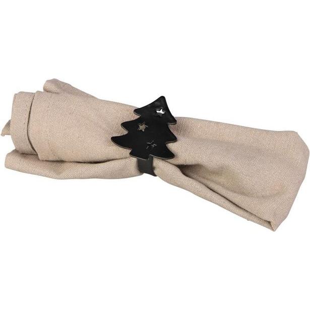 Thumbnail - MICA Living, Servietten, Serviettenring - Weihnachten - schwarz - ca. 4,5 x 4,5 cm