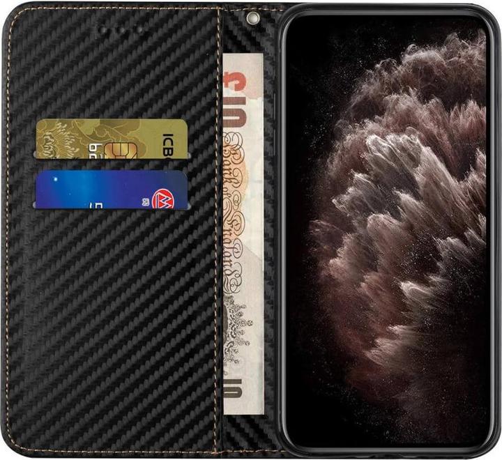 Image du produit Cover-Discount Galaxy A34 - Carbon Look Flip Case Housse noire (Samsung Galaxy A34 5G)