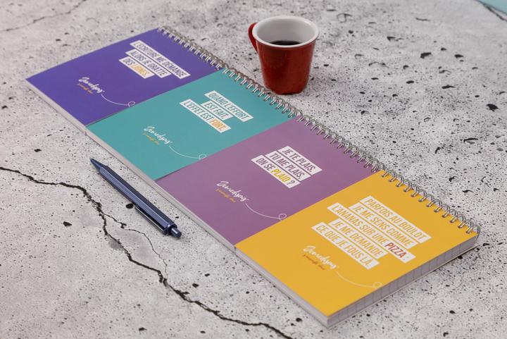 Image du produit Clairefontaine Jemedisais, Bloc reliure intégrale entête A6 10,5x14,8 cm, 160 pages, ligné, assortis. - A motifs (A6, Couverture souple)