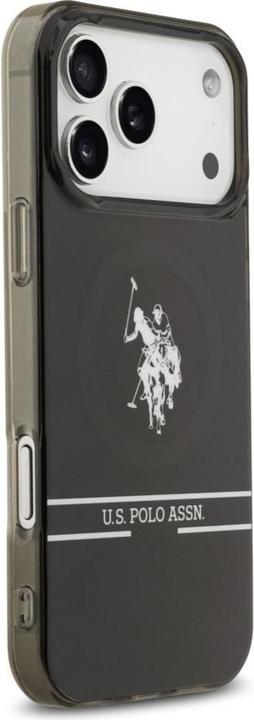Actual product image U.S. Polo US Polo DH and Bottom Stripe Logo MagSafe Case for iPhone 17 Pro Max Black (Apple iPhone 17 Pro Max)