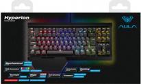 Actual product image Aula Hyperion Mechanical RGB Wired Keyboard EN (English-international, Cable)