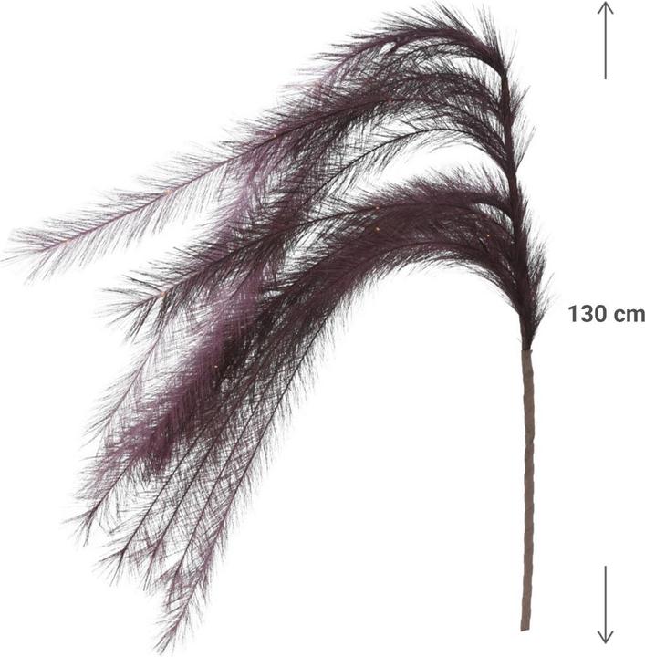 Immagine prodotto Casativo Decorazione illuminata 6 piume, decorazione di piume con LED e funzione timer, melanzana, 130 cm