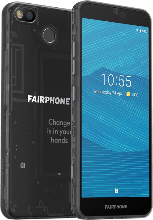 Fairphone 3 (64 GB, Dark Translucent, 5.65", Dual SIM + SD, 12 Mpx, 4G)