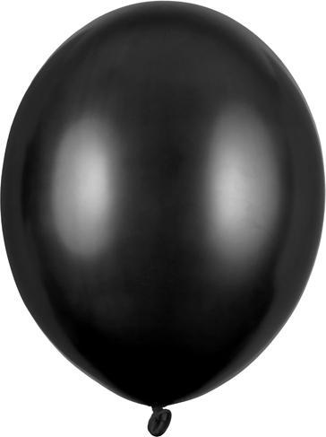 Actual product image Partydeco Strong Balloons 30cm, Metallic Black (1 pkt / 100 pc.) (100 x)