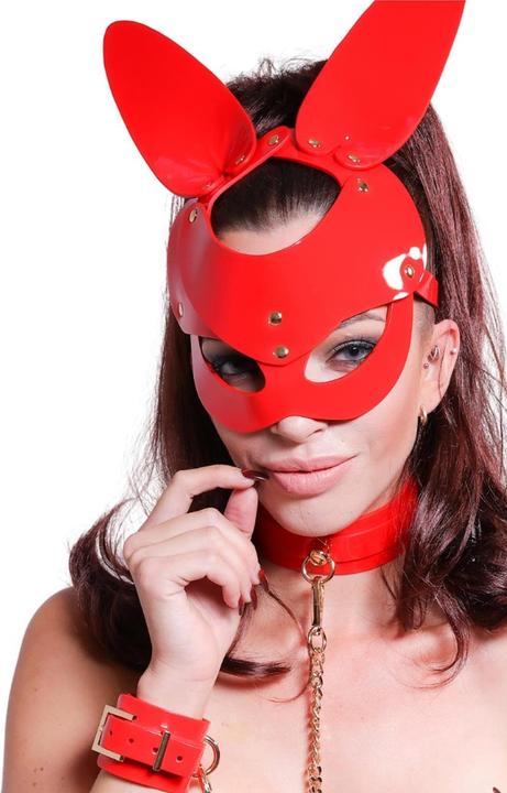 Produktbild Kinky Diva bunny mask red