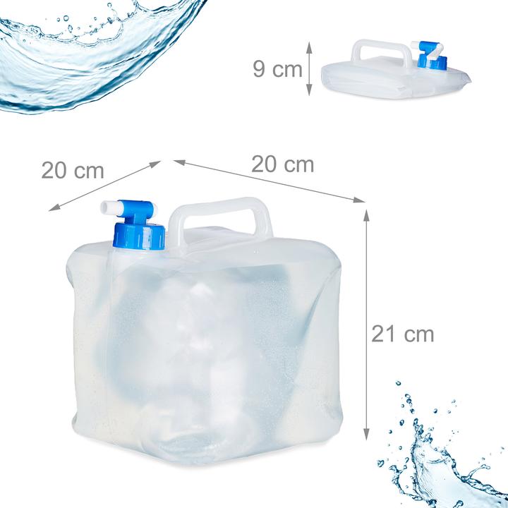 Actual product image Relaxdays Foldable Water Container