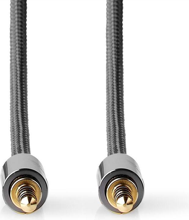 Image du produit Nedis Câble audio stéréo 3.5 mm mâle 3.5 mm mâle Plaqué or 5.00 m rond Gris / Gun Metal Gris Ve (5 m, Jack 3,5 mm (AUX))