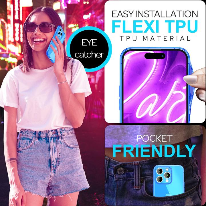 Image du produit Nalia Transparent Transparent Neon Silicone Cover (Apple iPhone 16 Pro Max)