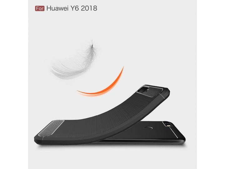 Immagine prodotto Screenguard Huawei Y6 2018 Cover Carbon Brushed Soft TPU (Huawei Y6 (2018))