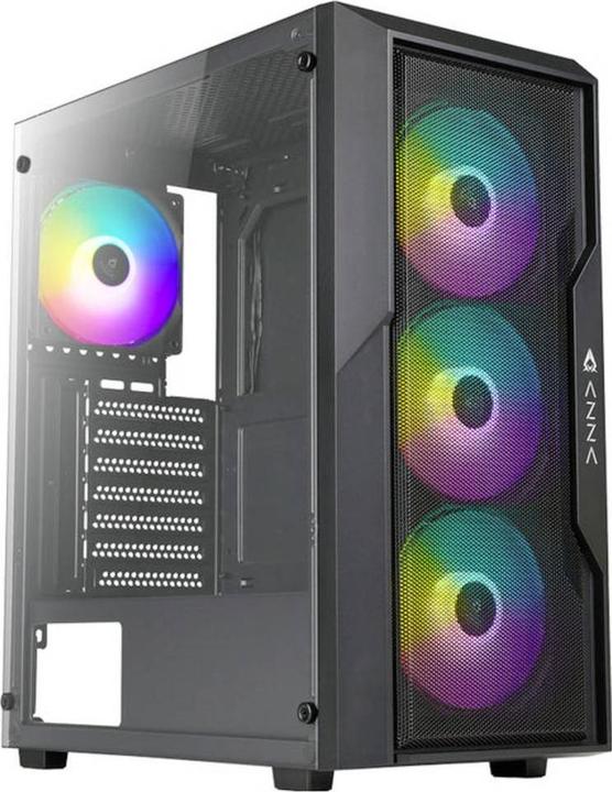 Azza Boitier Moyen Tour ATX Fighter RGB avec panneau vitré (Noir) (ATX, ITX, mATX)