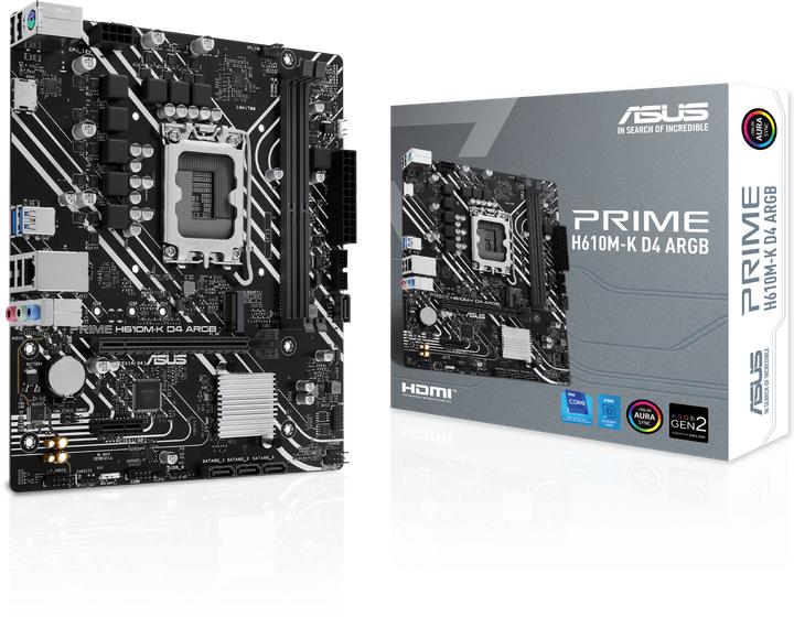 Produktbild ASUS PRIME H610M-K D4 ARGB (LGA 1700, Intel H610, mATX)