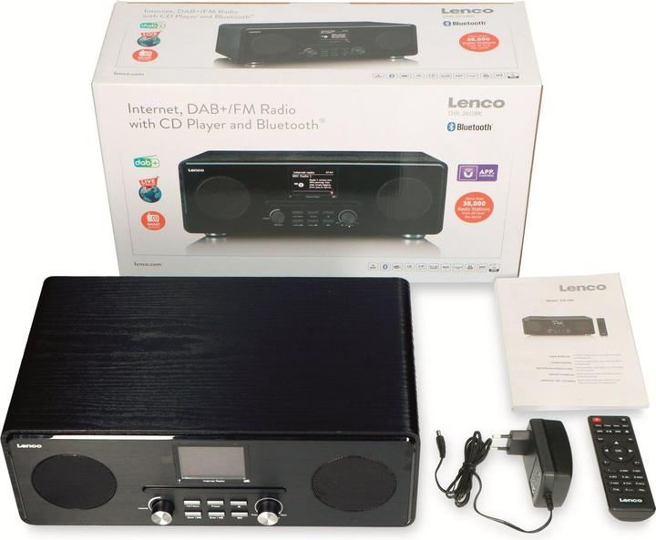 Produktbild Lenco DIR-260BK (FM, DAB+, Internetradio, WLAN, Bluetooth)