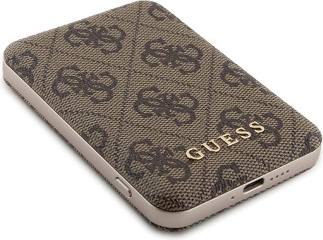 Produktbild Guess Zestaw GUBPM5P15S4GEMGW iPhone 15 6.1" hardcase + Powerbank 5000mAh MagSafe brązowy/brown 4G M (Apple iPhone 15)