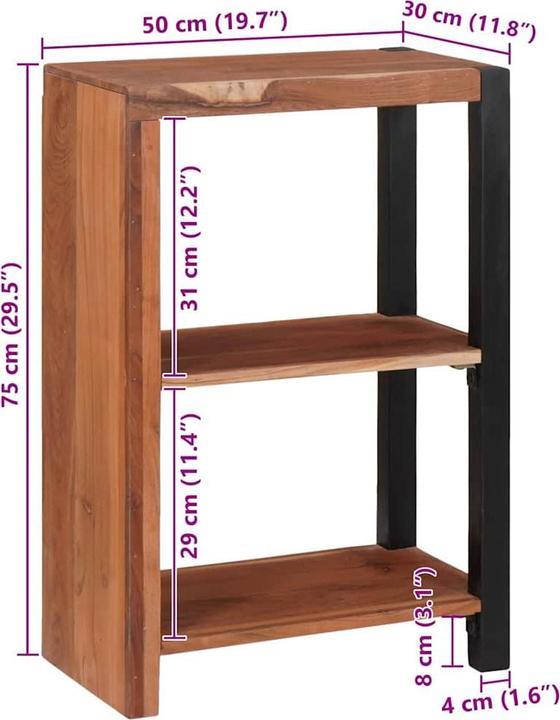 Immagine prodotto vidaXL Bücherregal (30 x 50 x 75 cm)