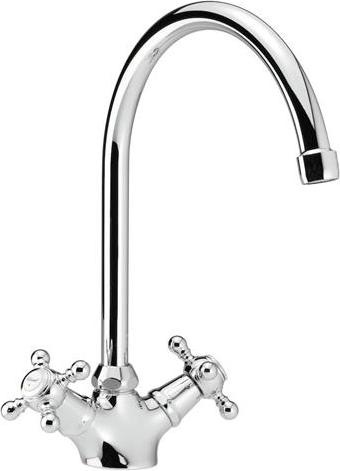Actual product image FM Mattsson Damixa Tradition køk.bat. - m.200 mm round J-tud. 2-grebs. fork. 37005.00
