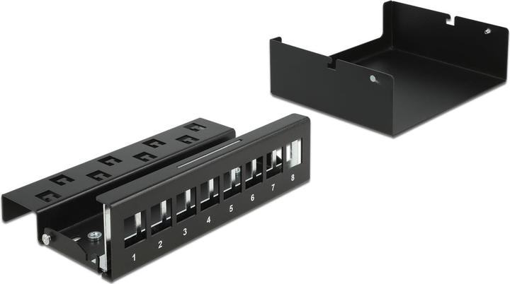 Produktbild Delock Keystone Patchpanel 8 Port schwarz