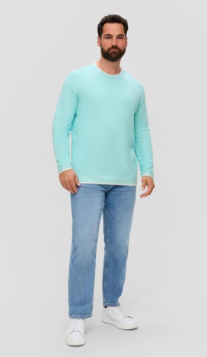 Produktbild s.Oliver Strickpullover Strickpullover mit Streifen-Detail (XXL)