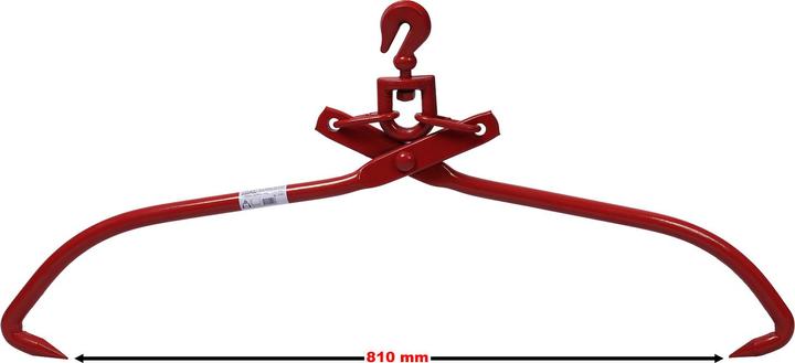 Actual product image Wiltec Forestry Log Grapple Lifting Tongs for Logs up to Ø 81cm and with a Load Capacity of 700 kg (310 mm)