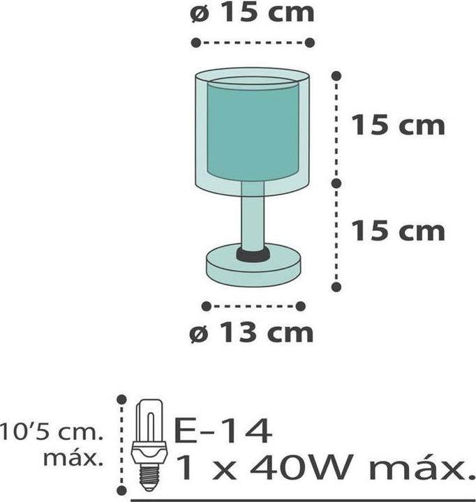 Produktbild Dalber Tischleuchte Clouds Turqoise