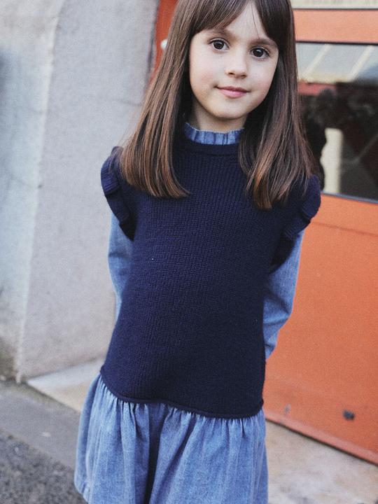 Produktbild Vertbaudet Mädchen 2-in-1-Kleid mit Denim (140)