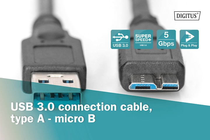 Productafbeelding Digitus USB A - USB micro B (1 m, USB 3.0)