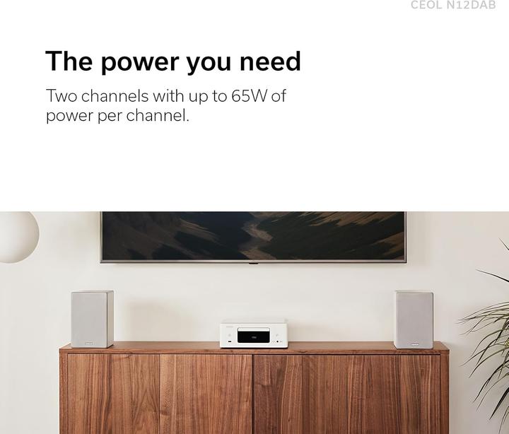 Productafbeelding Denon CEOL N12DAB AllinOne System with CD Player DABFM Radio HDMI ARC and HEOS Builtin Black (Airplay, Bluetooth, CD Speler, Meerkamer, WiFi, 2x 65 W)