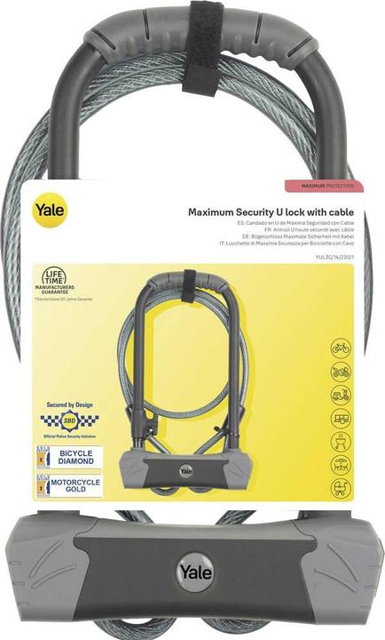 Produktbild Yale maximale Sicherheit Fahrradschloss 230 mm (120 cm)