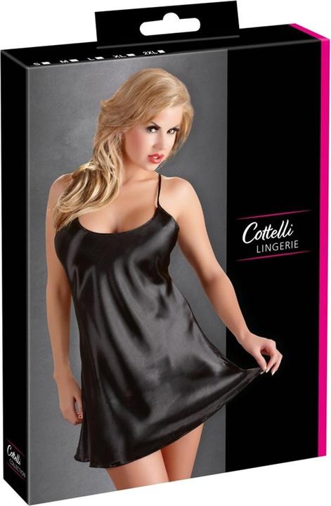 Actual product image Cottelli Collection Satin negligee black (XXL)