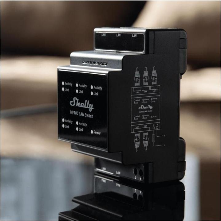 Actual product image Shelly LAN Switch (5 Ports)