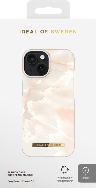 Produktbild iDeal Of Sweden Kunststoff Back Cover Rose Pearl Marble Apple iPhone 15 (Apple iPhone 15)