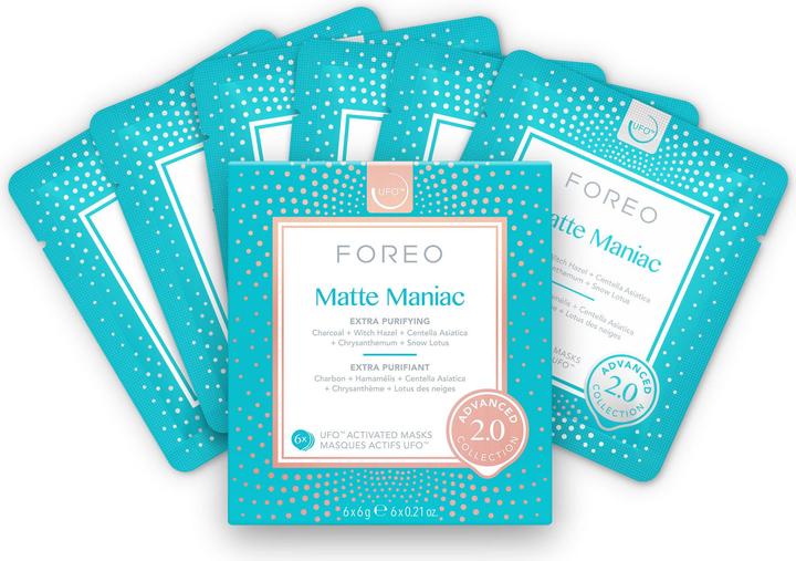 Foreo UFOâ"¢ Matte Maniac extra cleansing face mask for skin with imperfections ( Clean sing Mask)