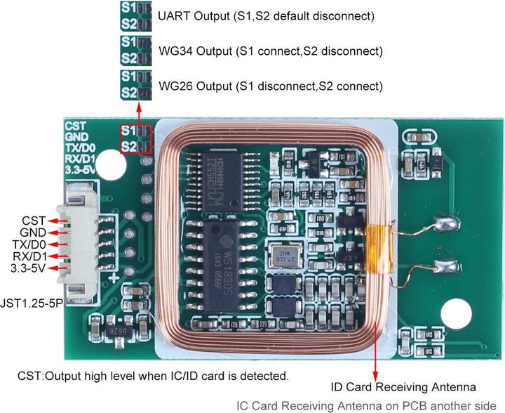 Immagine prodotto Purecrea Modulo lettore NFC RFID Lettore di schede UART WG26/WG34