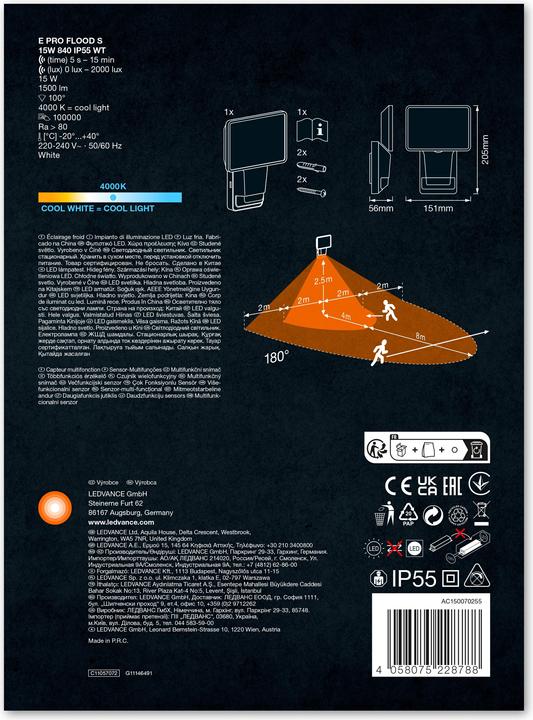 Image du produit Ledvance Endura Pro Flood Sensor (1500 lm, IP55)