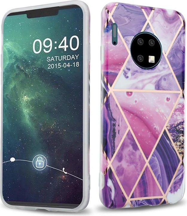Produktbild Cadorabo IMD TPU Bunter Marmor Cover (Huawei Mate 30)