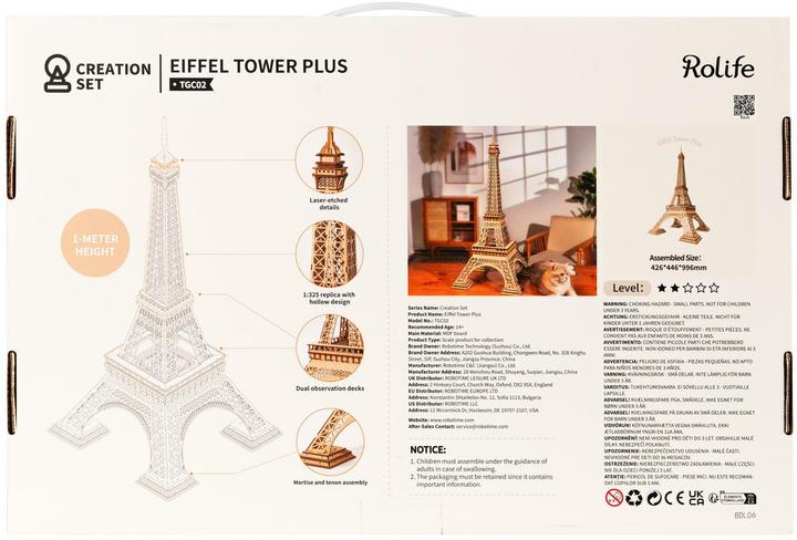 Produktbild Robotime Bausatz Eiffel Tower Plus