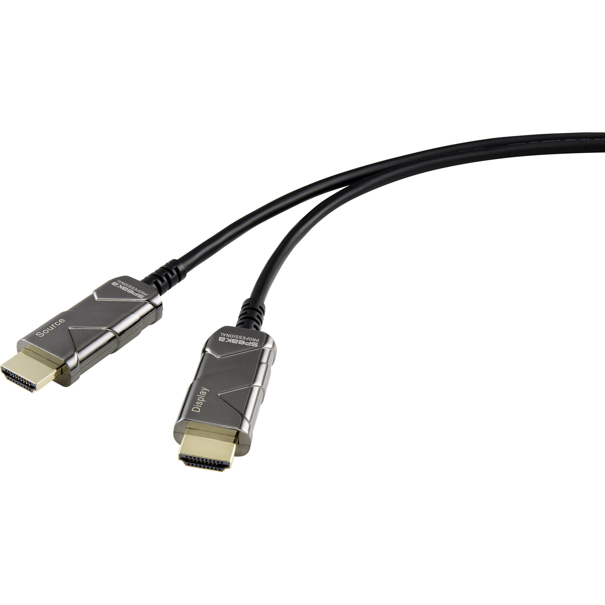 SpeaKa Professional optisches HDMI-Kabel (AOC) aktiv 8K 50 m (50 m, Andere), Video Kabel