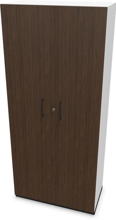 Black, Walnut decor dark with structure, White