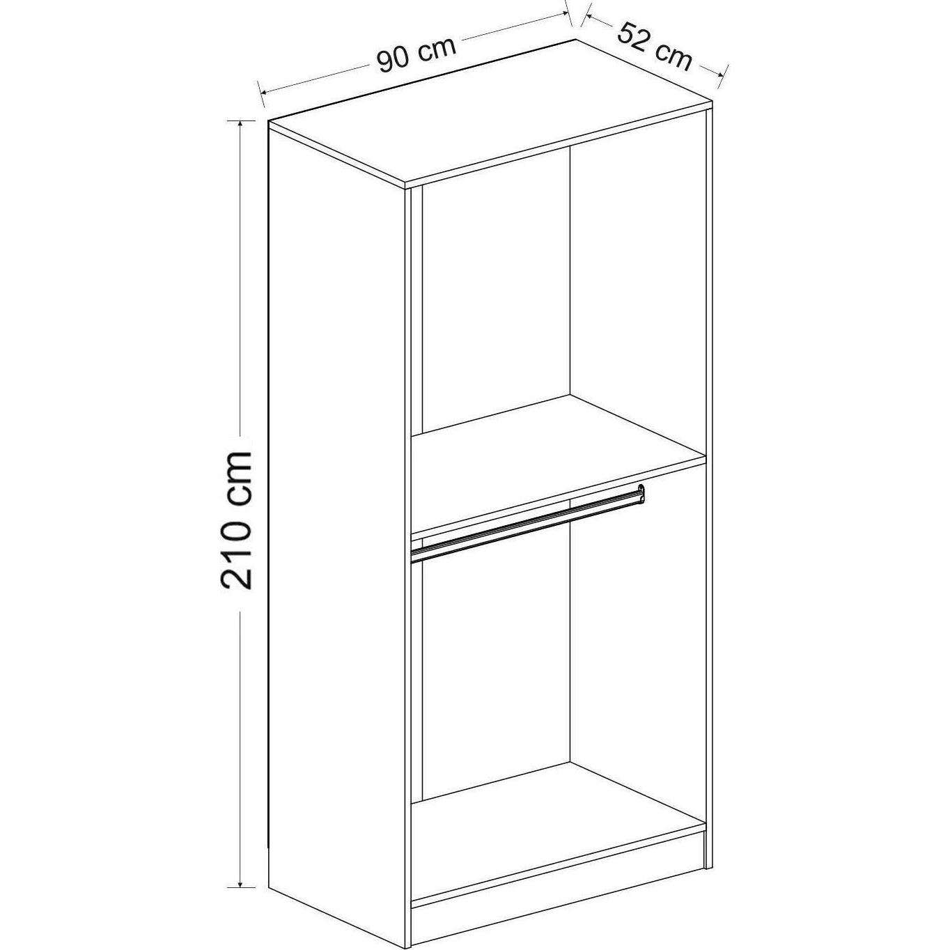Thumbnail - Skye Decor, Kleiderschrank, Kaley (90 x 52 x 210 cm)