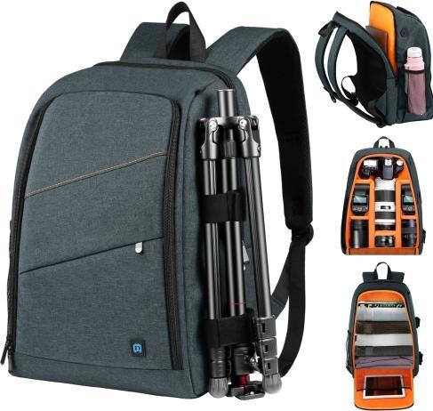 Puluz Waterproof Backpack PTZ Stabilized, w Rain Cover for Digital Camera, DJI Ronin-SC / Ronin-S (Grey) (Fotorucksack)