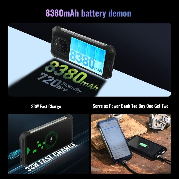 Produktbild Blackview BV8800 (Dual Sim - 6.58"-Display - 128 GB, 8 GB RAM) Schwarz (128 GB, Schwarz, 6.58", Dual SIM)