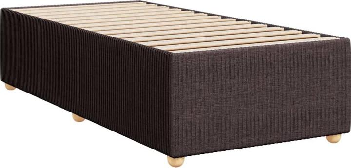 Produktbild VidaXL Boxspringbett Polsterbett Bett mit Matratze Dunkelbraun 80x200cm Stoff (80 x 200 cm)