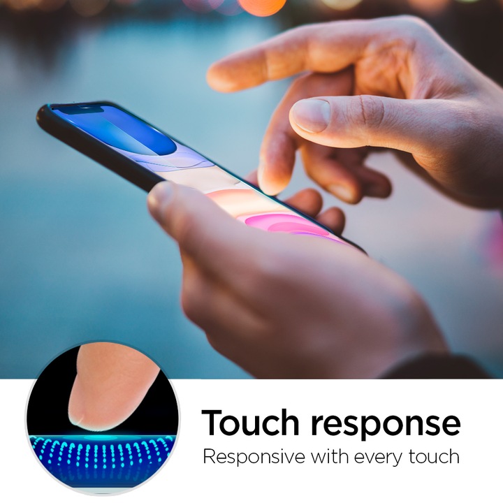 Actual product image Spigen Tempered Glass Alm Glas.Tr Slim 2-Pack Iphone 11 (2 Piece, Apple iPhone 11)