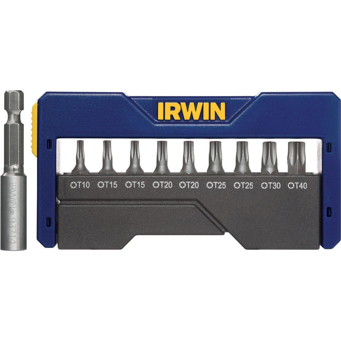 Thumbnail - Irwin, Bits, IR 10PC IB Taschensatz (TX) IB Torx, 10teilig: T10/2xT15/2xT20/2xT25/T30/T40 + BitHalter (Torx (T10/2xT15/2...