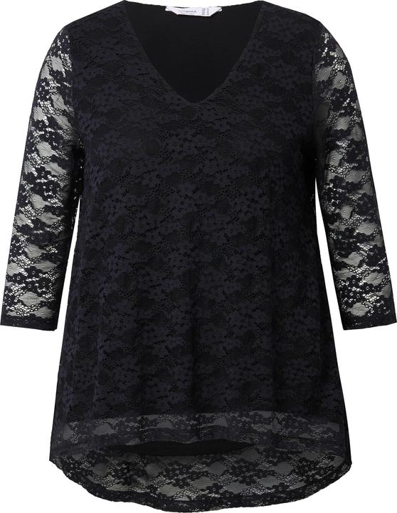 Produktbild Miamoda T-Shirt, A-Linie, transparente Spitze, blickdichtes Top (46)