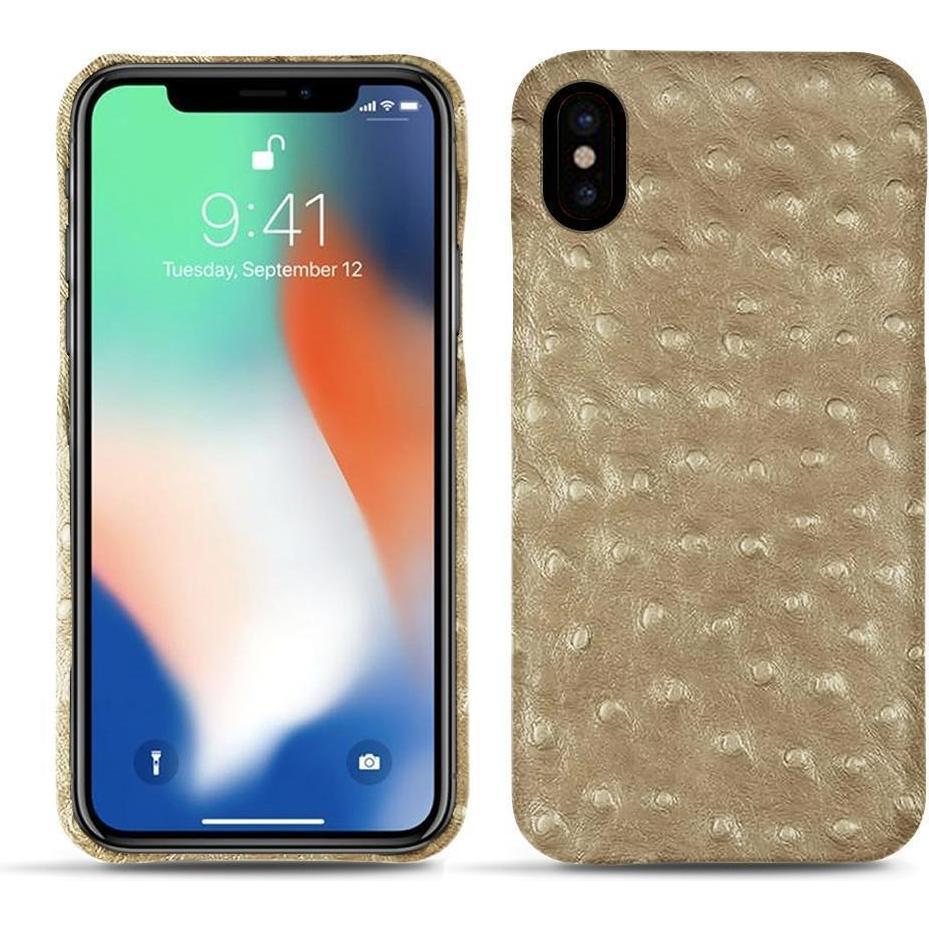 Noreve Lederschutzhülle (Apple iPhone XS Max), Smartphone Hülle, Beige