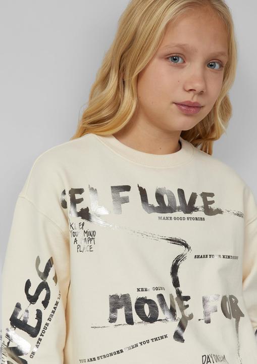 Produktbild s.Oliver Sweatshirt Kuscheliges Oversize Sweatshirt mit Folienprint (146, 152)