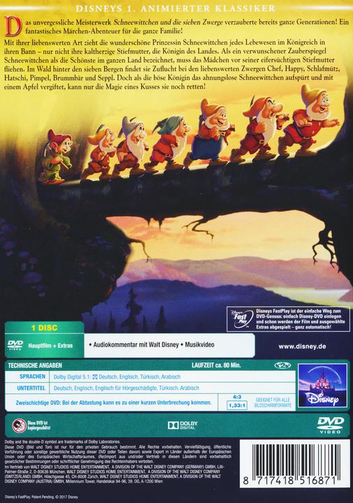 Produktbild Disney Interactive Studios Schneewittchen und die sieben Zwerge (DVD, 1937, Deutsch)