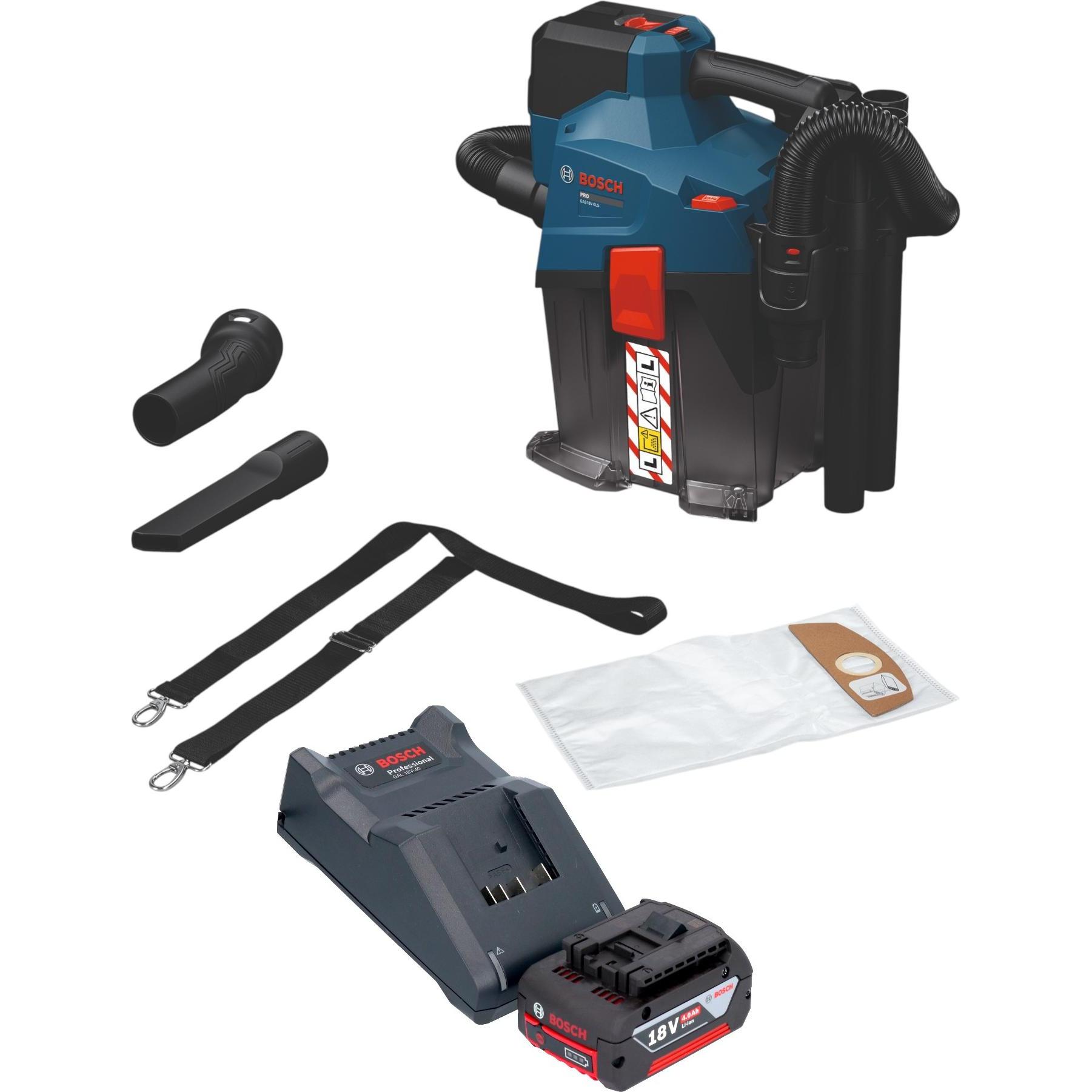 Bosch Professional, Aspiratore industriale, Aspirapolvere a batteria Bosch GAS 18V-6L S 18 V 6 l Classe di polvere L ( 06019K2100 ) Solo - (Aspirapolv