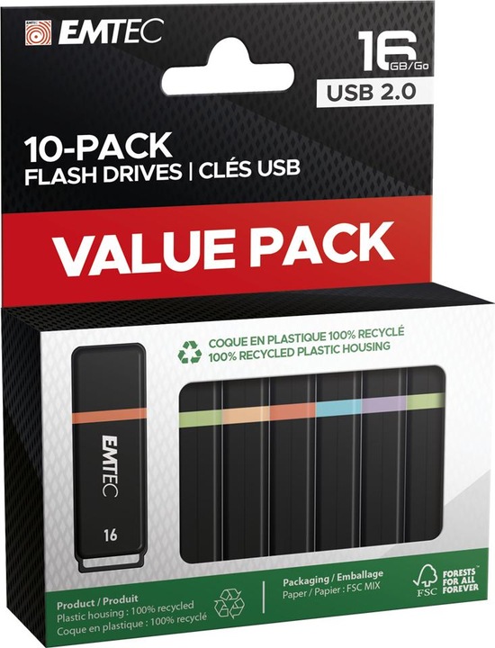 Produktbild Emtec K100 Mini Box 10-Pack (16 GB, USB 2.0)
